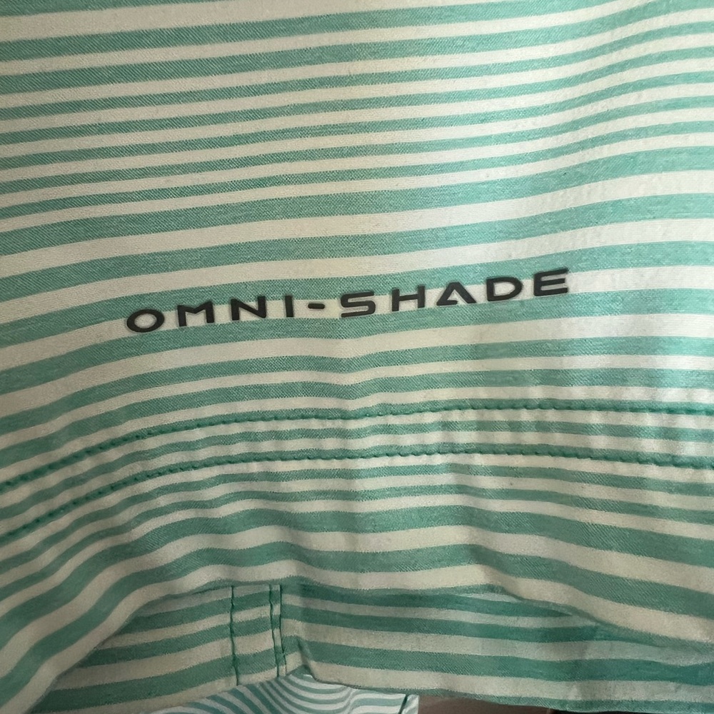 Columbia Green Casual Omnishade Button Down Shirt Lightweight - Picture 6 of 6